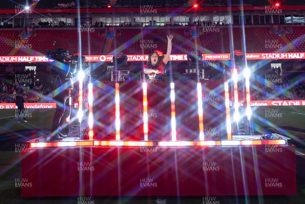 110426 - Wales v Scotland, Guinness Women’s 6 Nations - Half time performance with DJ Kay Russant