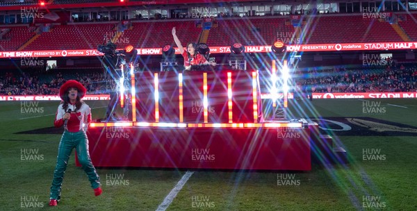 110426 - Wales v Scotland, Guinness Women’s 6 Nations - Half time performance with DJ Kay Russant