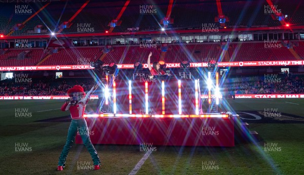 110426 - Wales v Scotland, Guinness Women’s 6 Nations - Half time performance with DJ Kay Russant