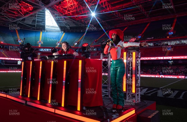 110426 - Wales v Scotland, Guinness Women’s 6 Nations - Half time performance with DJ Kay Russant