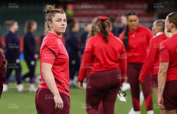 110426 - Wales v Scotland, Guinness Women’s 6 Nations - Kate Williams of Wales walks out into the stadium