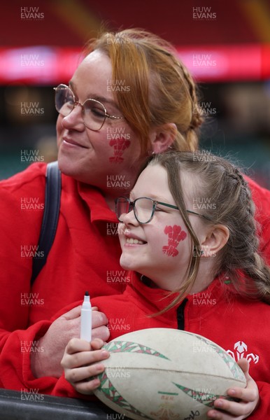 110426 - Wales v Scotland, Guinness Women’s 6 Nations - Wales fans at the match