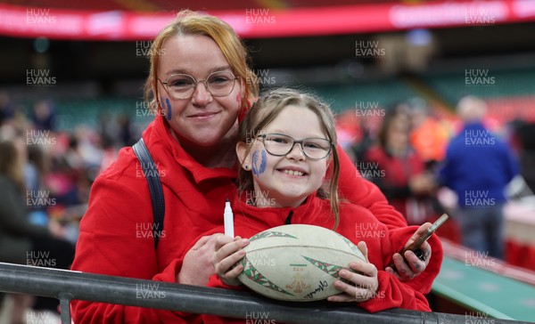 110426 - Wales v Scotland, Guinness Women’s 6 Nations - Wales fans at the match