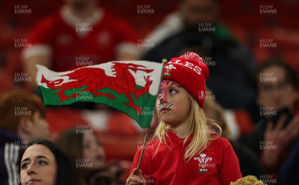 110426 - Wales v Scotland, Guinness Women’s 6 Nations - Wales fans at the match