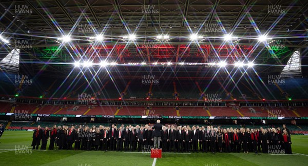 110426 - Wales v Scotland, Guinness Women’s 6 Nations - The choirs perform pre match