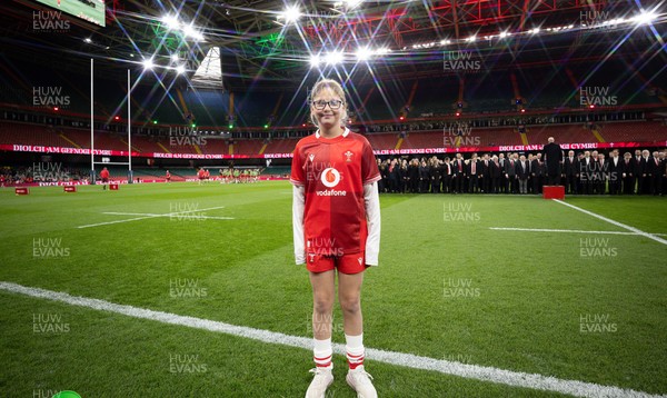 110426 - Wales v Scotland, Guinness Women’s 6 Nations - Match mascot Nell Rolfe