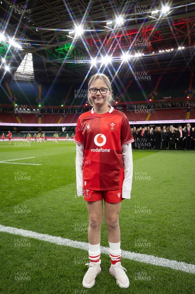 110426 - Wales v Scotland, Guinness Women’s 6 Nations - Match mascot Nell Rolfe