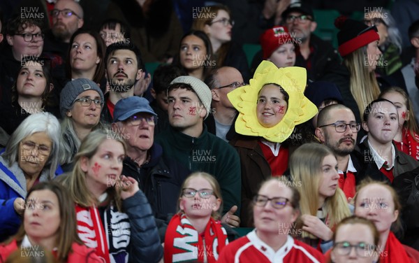 110426 - Wales v Scotland, Guinness Women’s 6 Nations - Wales fans at the match