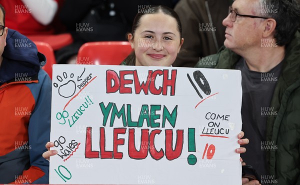 110426 - Wales v Scotland, Guinness Women’s 6 Nations - Wales fans at the match
