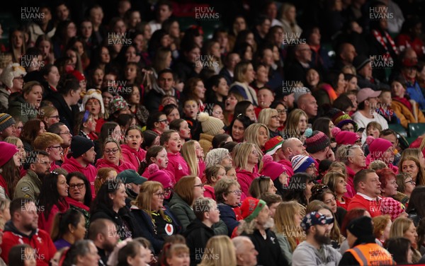 110426 - Wales v Scotland, Guinness Women’s 6 Nations - Fans watch the match