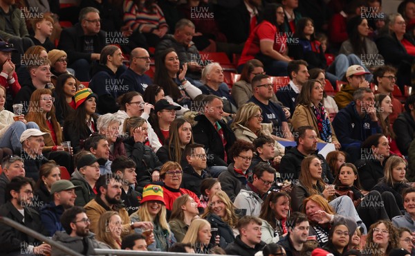 110426 - Wales v Scotland, Guinness Women’s 6 Nations - Fans watch the match