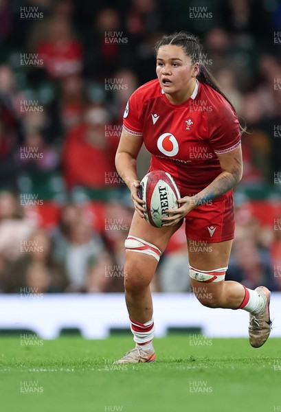 110426 - Wales v Scotland, Guinness Women’s 6 Nations - Jorja Aiono of Wales