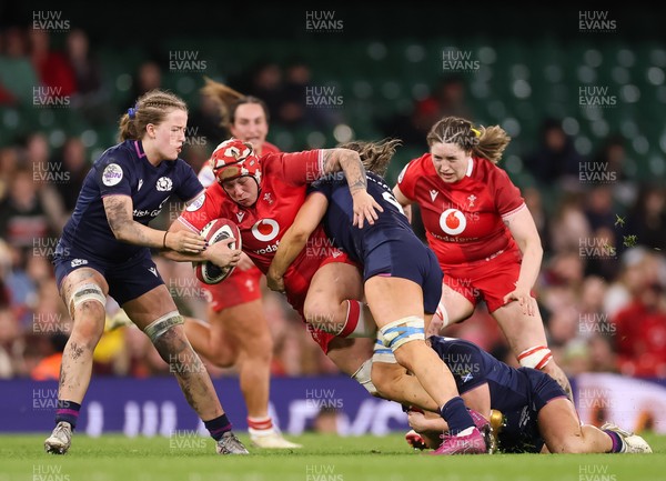 110426 - Wales v Scotland, Guinness Women’s 6 Nations - Donna Rose of Wales charges forward