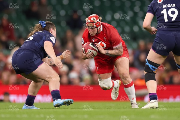 110426 - Wales v Scotland, Guinness Women’s 6 Nations - Donna Rose of Wales charges forward