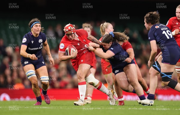 110426 - Wales v Scotland, Guinness Women’s 6 Nations - Donna Rose of Wales charges forward