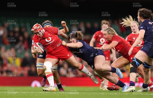 110426 - Wales v Scotland, Guinness Women’s 6 Nations - Donna Rose of Wales charges forward