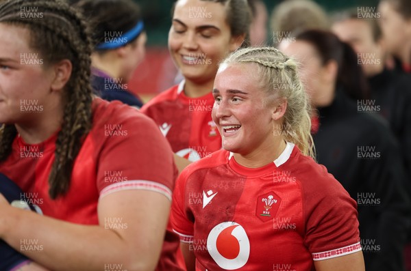 110426 - Wales v Scotland, Guinness Women’s 6 Nations - Seren Singleton of Wales at the end of the match