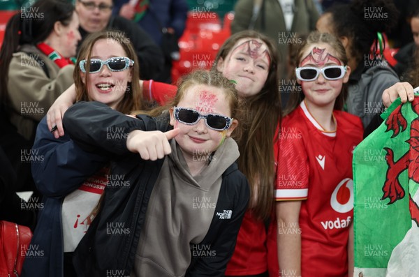 110426 - Wales v Scotland, Guinness Women’s 6 Nations - Wales fans at the end of the match