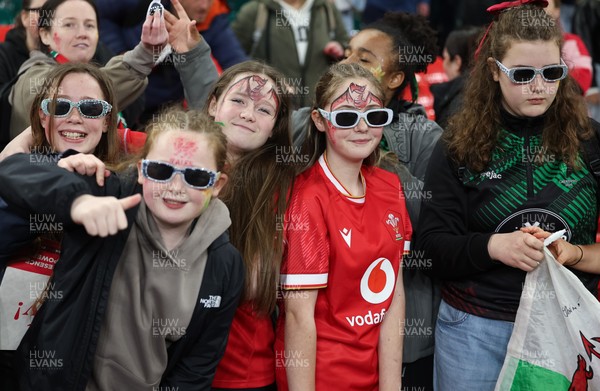110426 - Wales v Scotland, Guinness Women’s 6 Nations - Wales fans at the end of the match