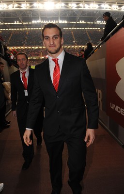 120212 - Wales v Scotland - RBS Six Nations 2012 -Sam Warburton walks up the tunnel after being ruled out of the match