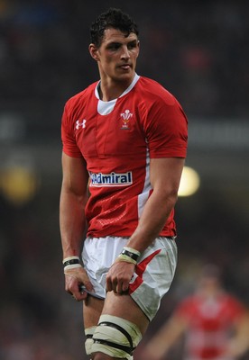 120212 - Wales v Scotland - RBS Six Nations 2012 -Aaron Shingler of Wales