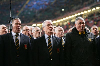 120212 - Wales v Scotland - RBS 6 Nations -The choir performs