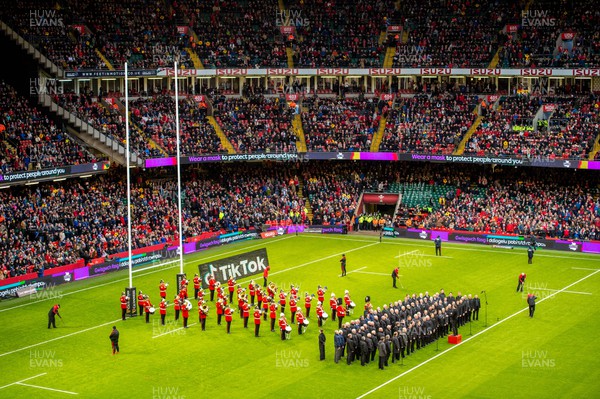 120222 - Wales v Scotland - Guinness Six Nations Championship - Choir and band pre-match