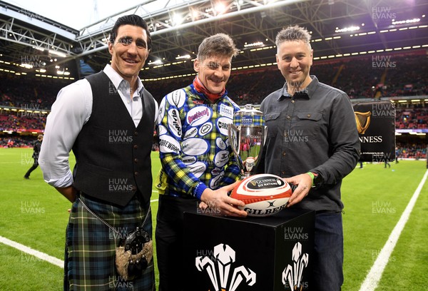 120222 - Wales v Scotland - Guinness Six Nations - Kelly Brown, Rob Wainwright and Ryan Jones