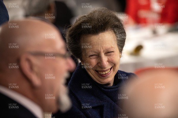 120222 - Wales v Scotland - Guinness Six Nations Championship - Anne, Princess Royal meeting members of the Welsh Rugby Charitable Trust before the game,