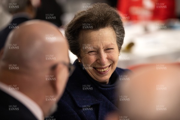 120222 - Wales v Scotland - Guinness Six Nations Championship - Anne, Princess Royal meeting members of the Welsh Rugby Charitable Trust before the game,