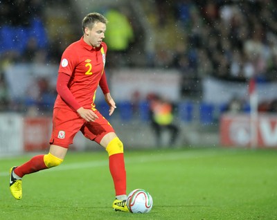 121012 - Wales v Scotland - FIFA 2014 World Cup Qualifying Campaign - Chris Gunter of Wales