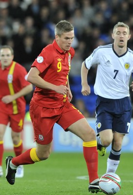 121012 - Wales v Scotland - FIFA 2014 World Cup Qualifying Campaign - Steve Morison of Wales