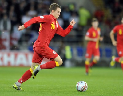 121012 - Wales v Scotland - FIFA 2014 World Cup Qualifying Campaign - Aaron Ramsey of Wales