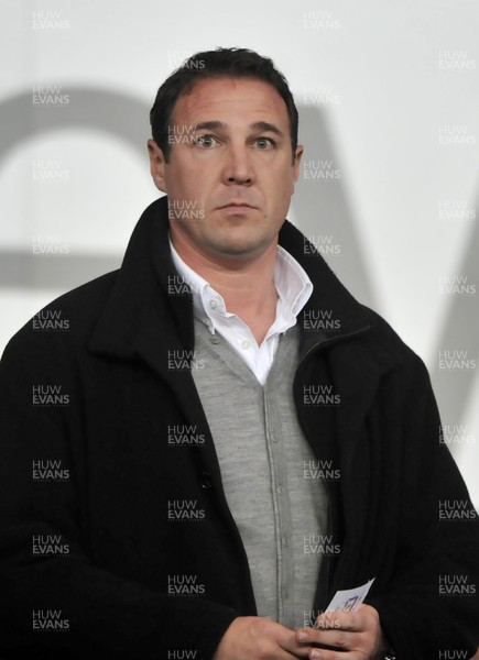 121012 - Wales v Scotland - FIFA 2014 World Cup Qualifying Campaign - Malky Makay, manager of Cardiff City in the stands for the match between Wales and Scotland