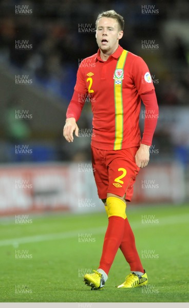 121012 - Wales v Scotland - FIFA 2014 World Cup Qualifying Campaign - Chris Gunterof Wales