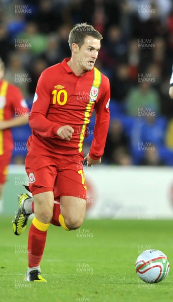 121012 - Wales v Scotland - FIFA 2014 World Cup Qualifying Campaign - Aaron Ramsey of Wales