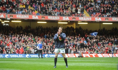13.02.10 - Wales v Scotland - RBS Six Nations 2010 - Chris Paterson of Scotland runs out to win his 100th cap. 