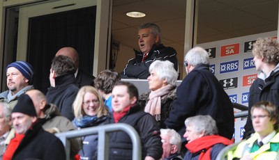 13.02.10 - Wales v Scotland - RBS Six Nations 2010 - Wales head coach Warren Gatland looks on. 