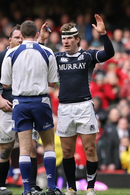 13.02.10 Wales v Scotland... Scotland's Phil Godman is yellow carded. .