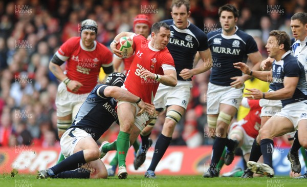 13.02.10 - Wales v Scotland - RBS Six Nations 2010 - Gareth Cooper of Wales breaks. 