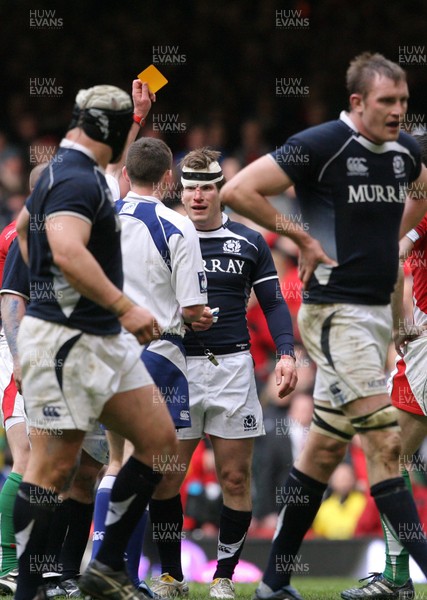 13.02.10 Wales v Scotland... Scotland's Phil Godman is yellow carded. .