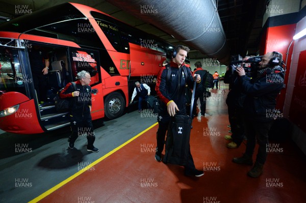 130216 - Wales v Scotland - RBS 6 Nations 2016 -Dan Biggar of Wales arrives