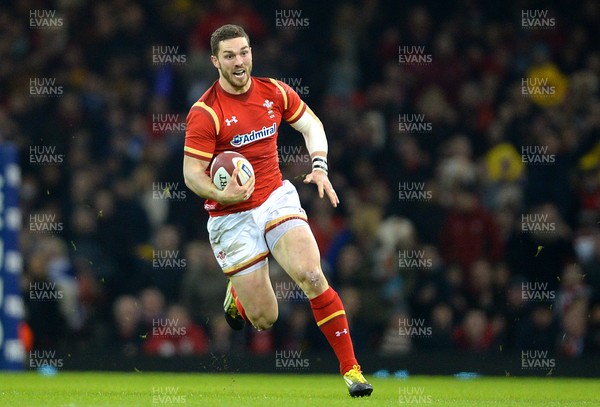 130216 - Wales v Scotland - RBS 6 Nations 2016 -George North of Wales