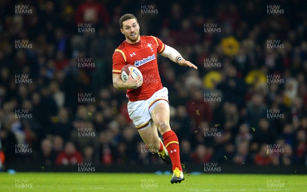 130216 - Wales v Scotland - RBS 6 Nations 2016 -George North of Wales