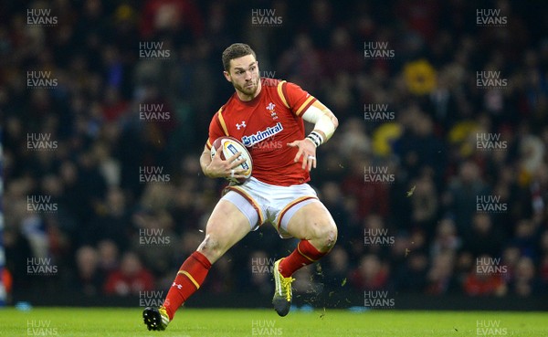 130216 - Wales v Scotland - RBS 6 Nations 2016 -George North of Wales