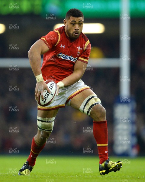 130216 - Wales v Scotland - RBS 6 Nations 2016 -Taulupe Faletau of Wales