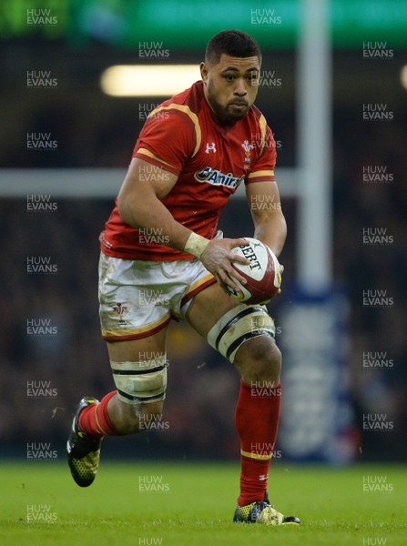 130216 - Wales v Scotland - RBS 6 Nations 2016 -Taulupe Faletau of Wales