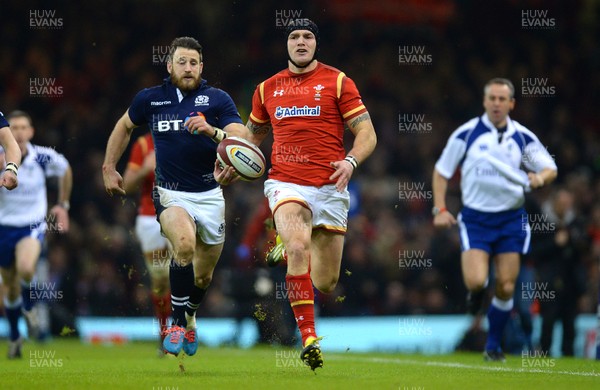 130216 - Wales v Scotland - RBS 6 Nations 2016 -Tom James of Wales