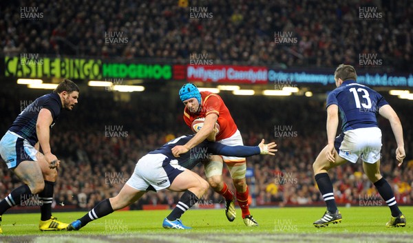 130216 - Wales v Scotland - RBS 6 Nations 2016 -Justin Tipuric of Wales