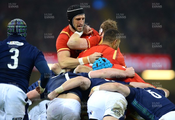 130216 - Wales v Scotland - RBS 6 Nations 2016 -Luke Charteris of Wales